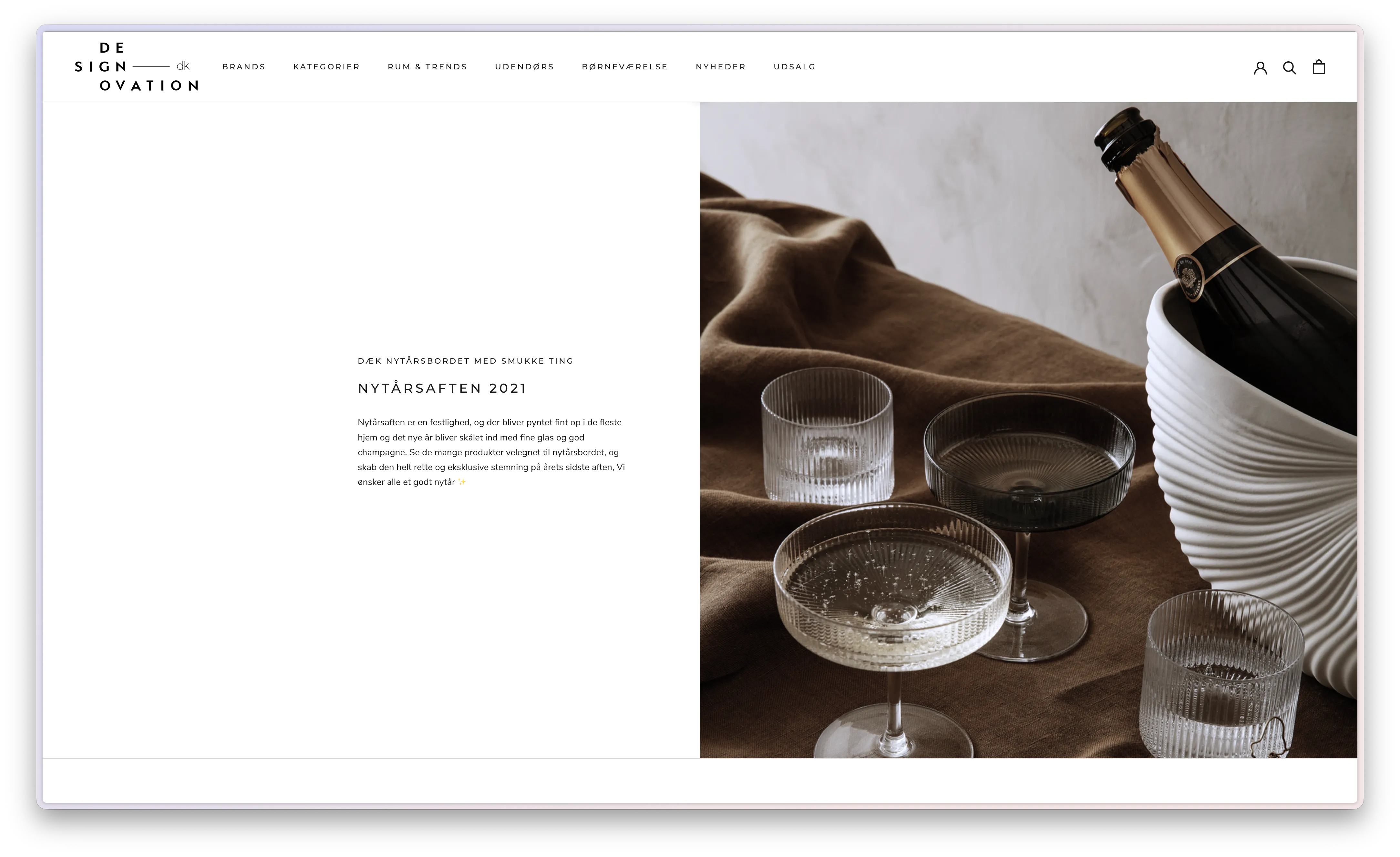 Designovation Shopify storefront